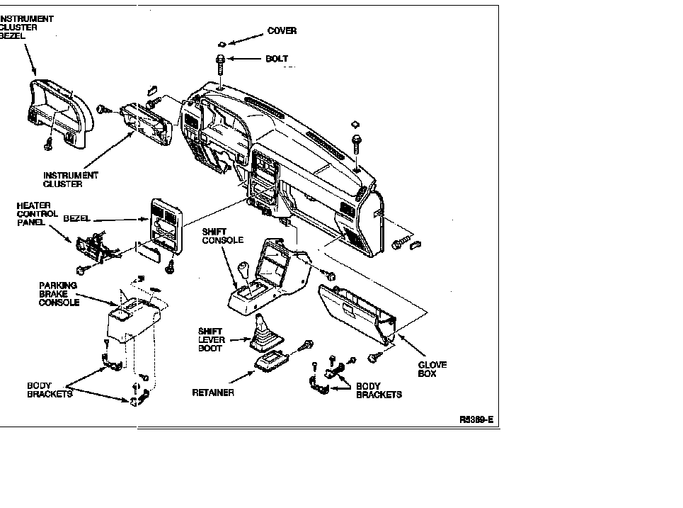 Instrument Panel The instrument panel is a plastic shell reinforced